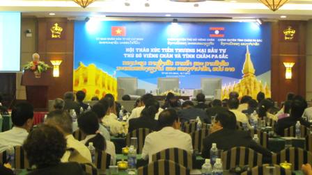 សិក្ខាសាលាជំរុញពាណិជ្ជកម្មវិនិយោគចូលរដ្ឋធានីវៀងច័ន្ទនិងខេត្ត Champasak (ឡាវ)